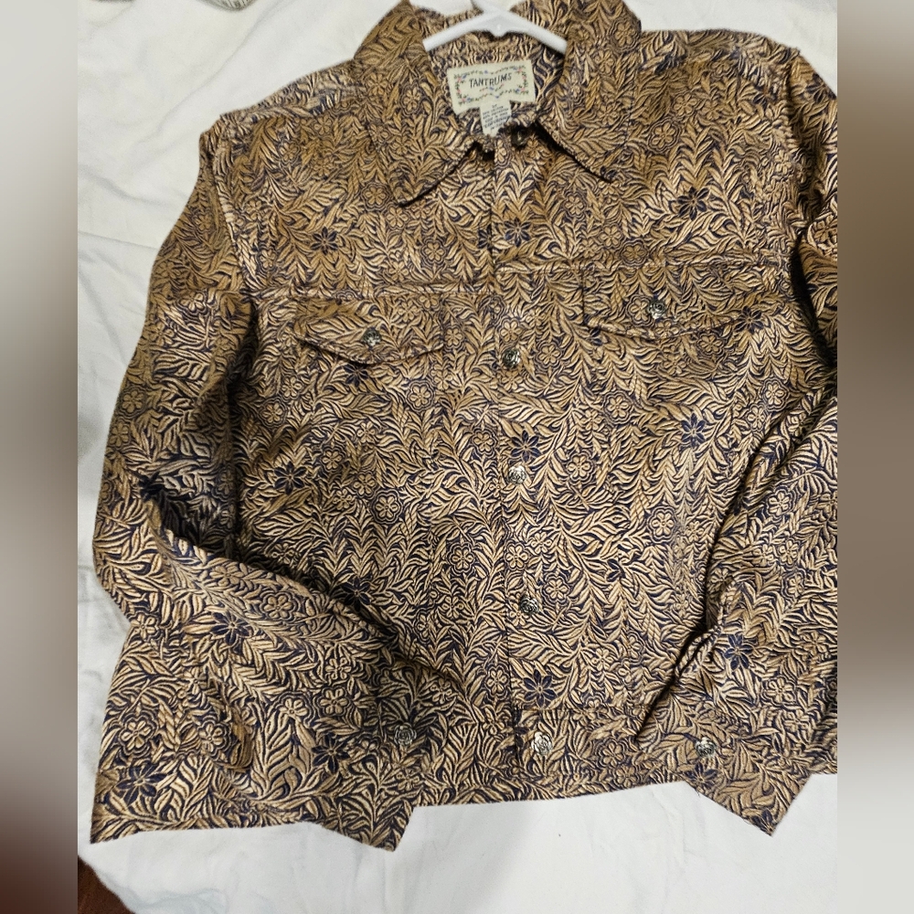 Patterned Button-Up Jacket - image 7